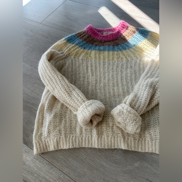 Aritzia Wilfred Giselle Butter Yellow Saba Mohair Alpaca Blend Sweater - Picture 13 of 15